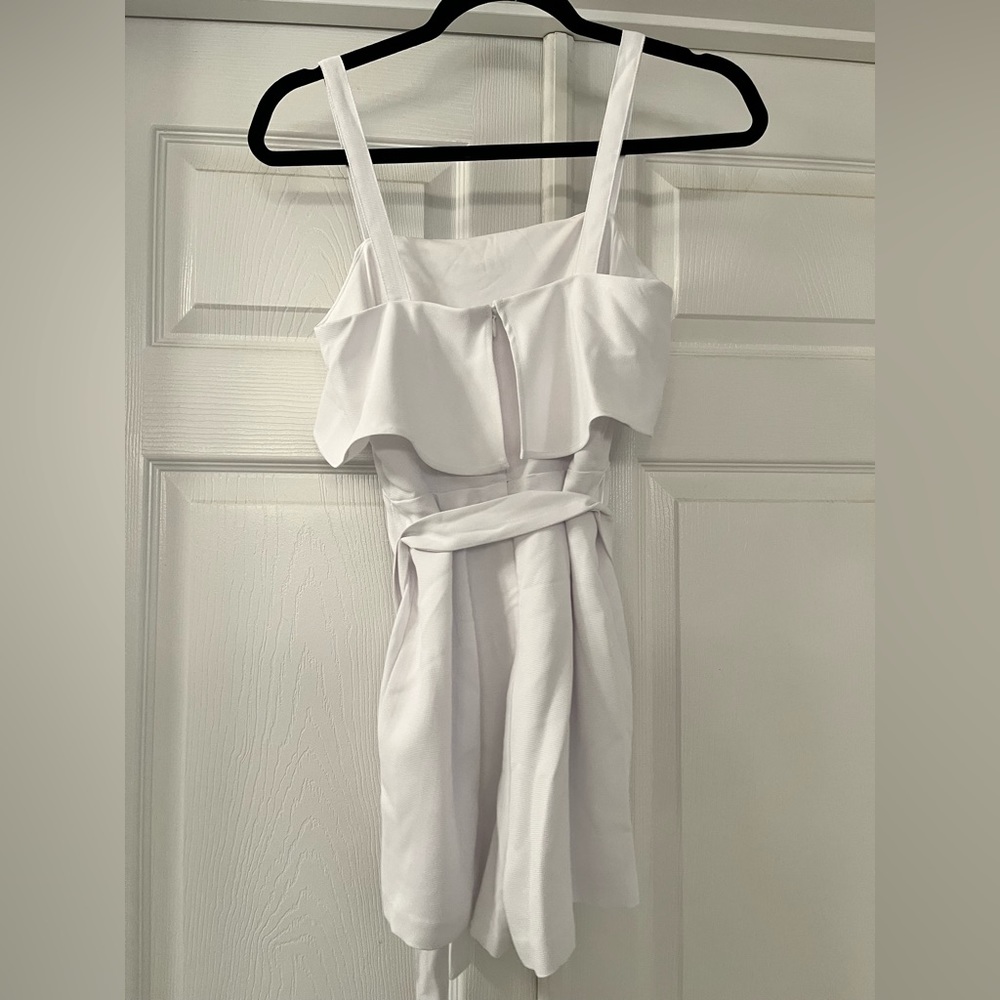 Express White Ruffle Top Cami Romper - Picture 12 of 13